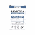 Probiotics Flora e Defesas 20 cápsulas Drasanvi suplemento probiótico para equilíbrio da flora intestinal e reforço do sistema imunitário.