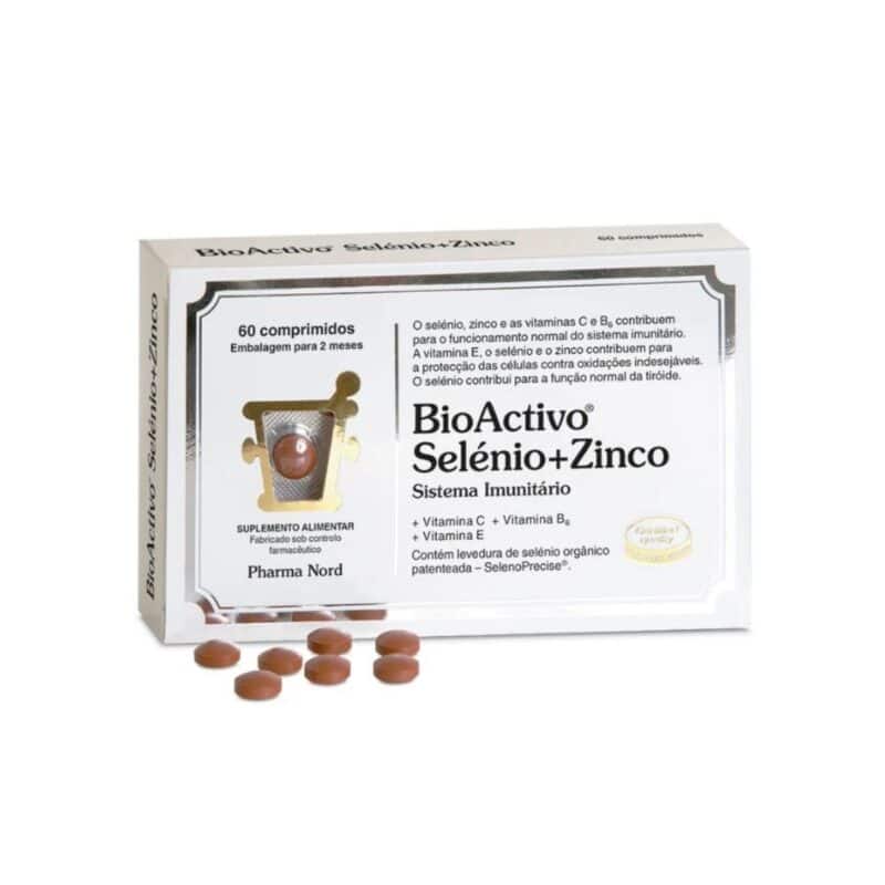 BioActivo Selénio Zinco Pharma Nord 60 comprimidos com selénio e zinco de elevada biodisponibilidade para suporte imunitário e antioxidante