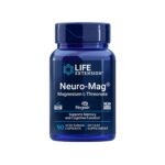 Neuro-Mag Magnésio L-Treonato Life Extension em cápsulas, suplemento alimentar para apoio à função cognitiva e saúde cerebral.