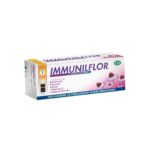 Immunilflor ESI em ampolas bebíveis, suplemento alimentar para apoio do sistema imunitário e equilíbrio da flora intestinal.
