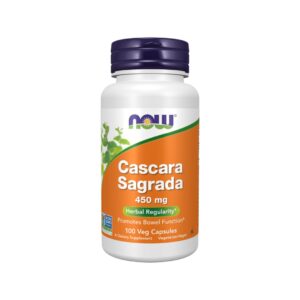 Cáscara Sagrada 450mg 100 cápsulas da Now Foods em suplemento alimentar de origem vegetal