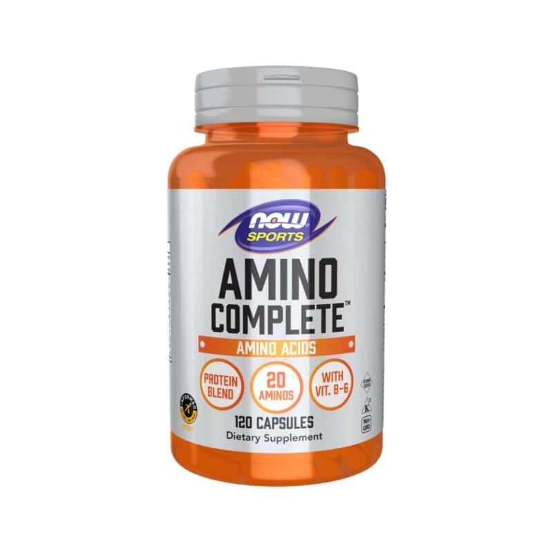 Amino Complete Now Foods cápsulas com aminoácidos essenciais e não essenciais