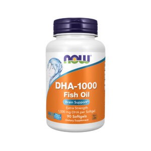 DHA-1000 Fish Oil Now Foods cápsulas com óleo de peixe concentrado em DHA
