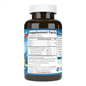 Maximum Omega 2000 60 cápsulas Carlson Labs suplemento de óleo de peixe concentrado com 2000 mg de ómega-3 por dose