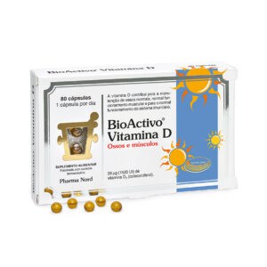 BioActivo Vitamina D Forte 4000UI 80 Cápsulas Pharma Nord suplemento alimentar com vitamina D