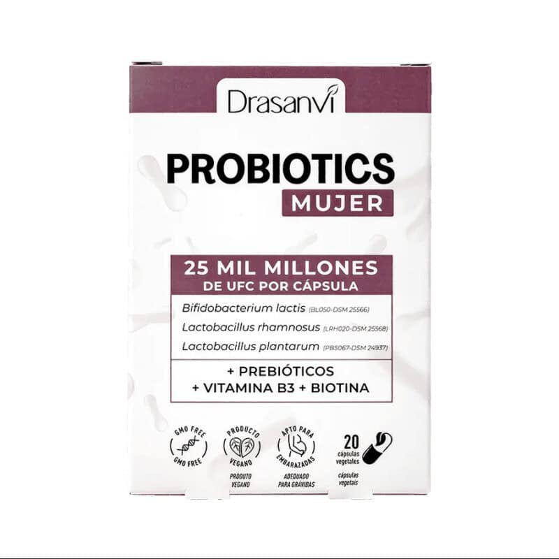 Probiotics Mulher 20 cápsulas da Drasanvi em embalagem original.