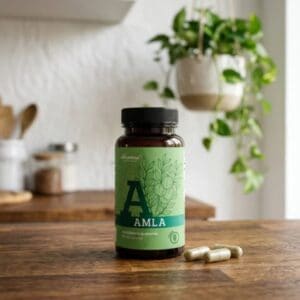 Amla 60 Cápsulas Dharma Botanicals, suplemento alimentar vegan com extrato seco de Emblica officinalis para apoio digestivo e bem-estar