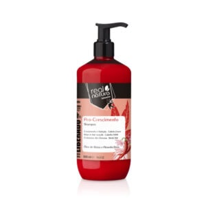Shampoo Sem Sal Pro-Crescimento 500ml da Real Natura para cuidado e fortalecimento do cabelo