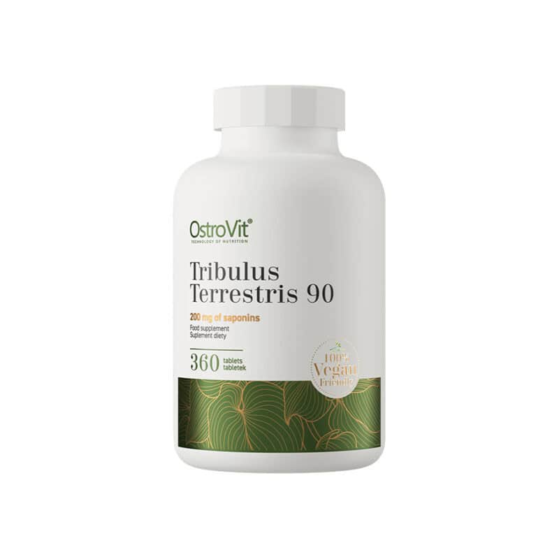 Tribulus Terrestris OstroVit com 360 comprimidos, suplemento alimentar em formato económico para uso diário.