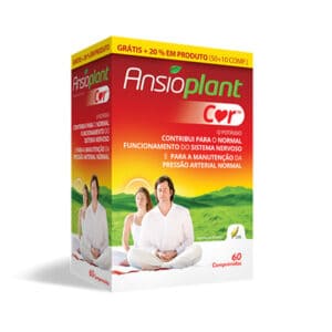 Ansioplant Cor comprimidos CHI suplemento alimentar com plantas para relaxamento e bem-estar emocional