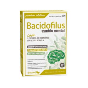 Bacidofilus Mental 30 Cápsulas Dietmed suplemento probiótico em cápsulas.