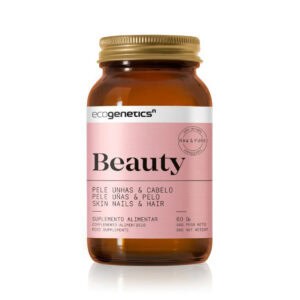 Beauty 60 Cápsulas Ecogenetics, suplemento nutrigenómico para pele, cabelo e unhas.