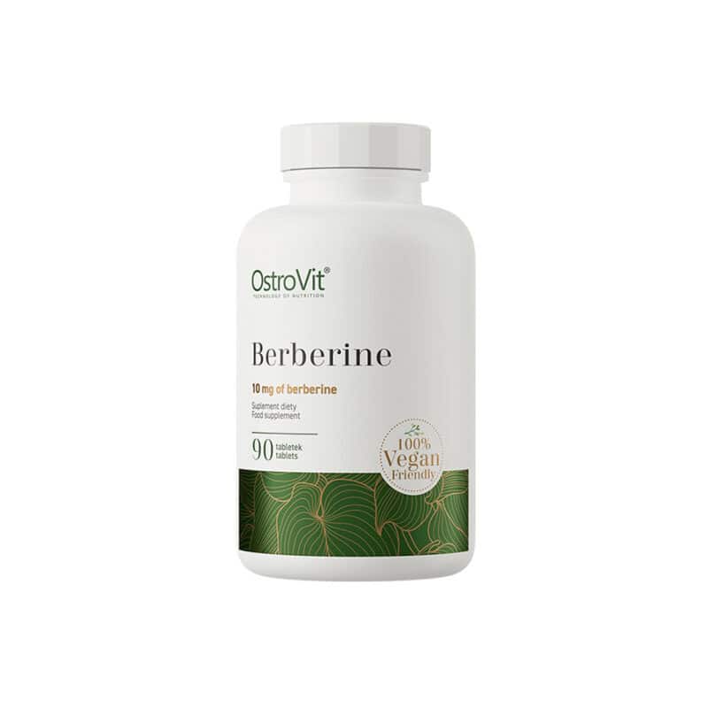 Berberina OstroVit com 90 comprimidos, suplemento alimentar em formato prático para utilização diária.