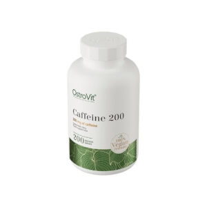 Cafeína 200 mg OstroVit com 200 comprimidos, suplemento alimentar em comprimidos para uma rotina ativa.