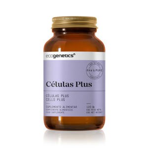 Células Plus 120 Cápsulas Ecogenetics com polifenóis e extratos vegetais para proteção celular, energia e suporte antioxidante.