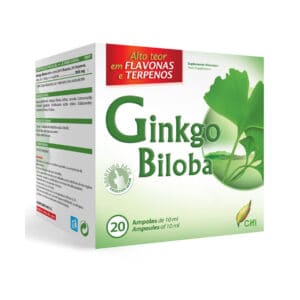 Ginkgo Biloba ampolas CHI suplemento alimentar com ginkgo para memória e circulação
