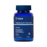 Magnesium Glycinate 120mg 90 cápsulas da Trace Minerals em frasco, suplemento de magnésio bisglicinato de elevada absorção.