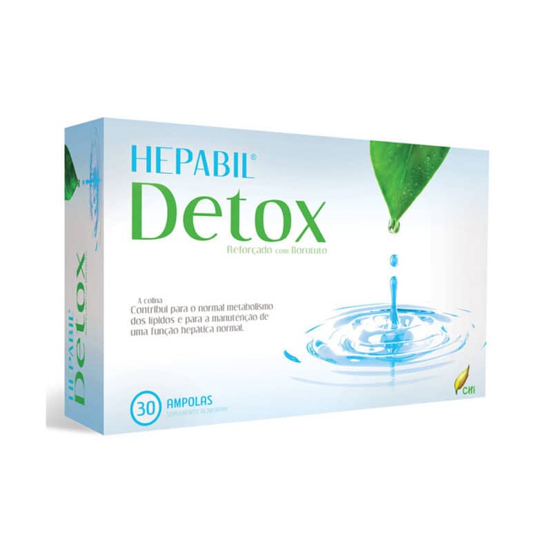 Hepabil Detox ampolas CHI suplemento alimentar para apoio hepático e detox