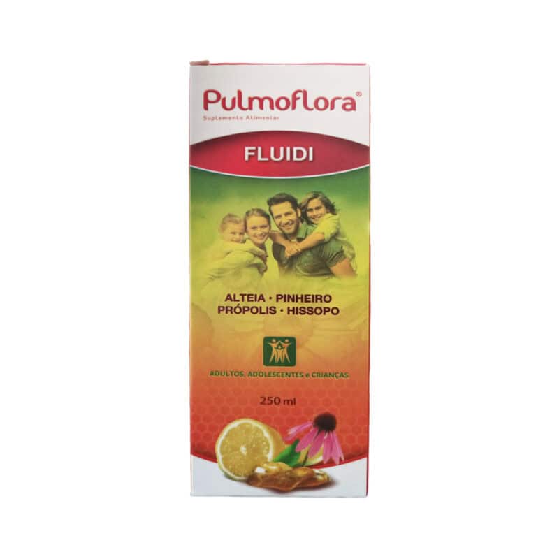 Pulmoflora Xarope 250ml CHI, suplemento alimentar com plantas, vitamina C e zinco para o bem-estar respiratório.