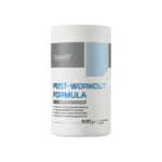 Post-Workout Formula 500 g sabor morango silvestre e mirtilo, suplemento pós-treino em pó.