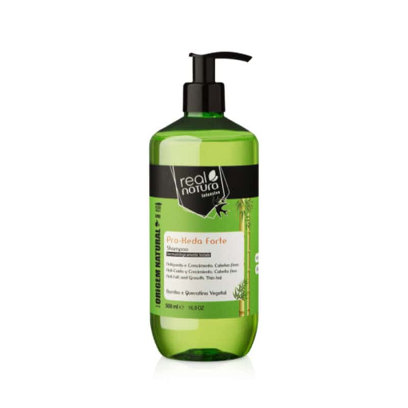 Shampoo Pro-Keda Forte 500ml da Real Natura para cuidado, fortalecimento e equilíbrio do cabelo