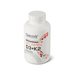 Vitamina D3 + K2 90 Comprimidos OstroVit, suplemento alimentar com vitamina D3 e vitamina K2 MK-7 em comprimidos.