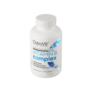 Vitaminas do Complexo B OstroVit com 90 comprimidos, suplemento alimentar para complementar a ingestão diária de vitaminas do grupo B.