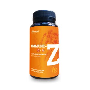 Immune-Z 60 Cápsulas Dharma Botanicals suplemento alimentar com plantas, vitamina C e minerais para apoio ao sistema imunitário e respiratório.