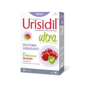 Urisidil Ultra 20 Comprimidos Farmodiética, suplemento alimentar com D-manose, arando vermelho, FOS e Lactobacillus rhamnosus para o bem-estar urinário.