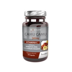 Camu Camu 500mg 30 cápsulas Biokygen, suplemento alimentar em cápsulas com camu camu.
