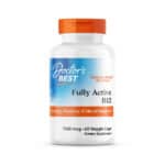 Doctor's Best Fully Active B12 1500 mcg com 60 cápsulas vegetais, suplemento alimentar com vitamina B12 na forma de metilcobalamina.