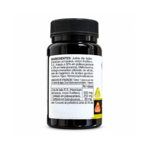 Juba de Leão 30 cápsulas da NovaDiet, suplemento alimentar à base do cogumelo Hericium erinaceus.