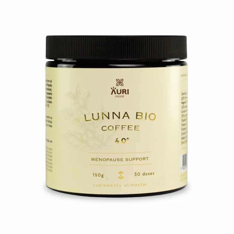 Lunna Bio Cream 40+ 150gr Auri Foods, suplemento alimentar em pó com maca peruana, ginseng e tribulus para o bem-estar feminino.