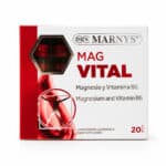 MagVital Magnésio e Vitamina B6 20 ampolas Marnys, suplemento alimentar em formato líquido.