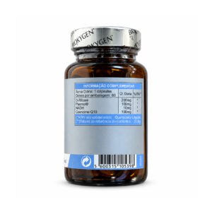 NADH + Q10 60 cápsulas da Biokygen, suplemento alimentar com D-ribose, NADH e coenzima Q10.