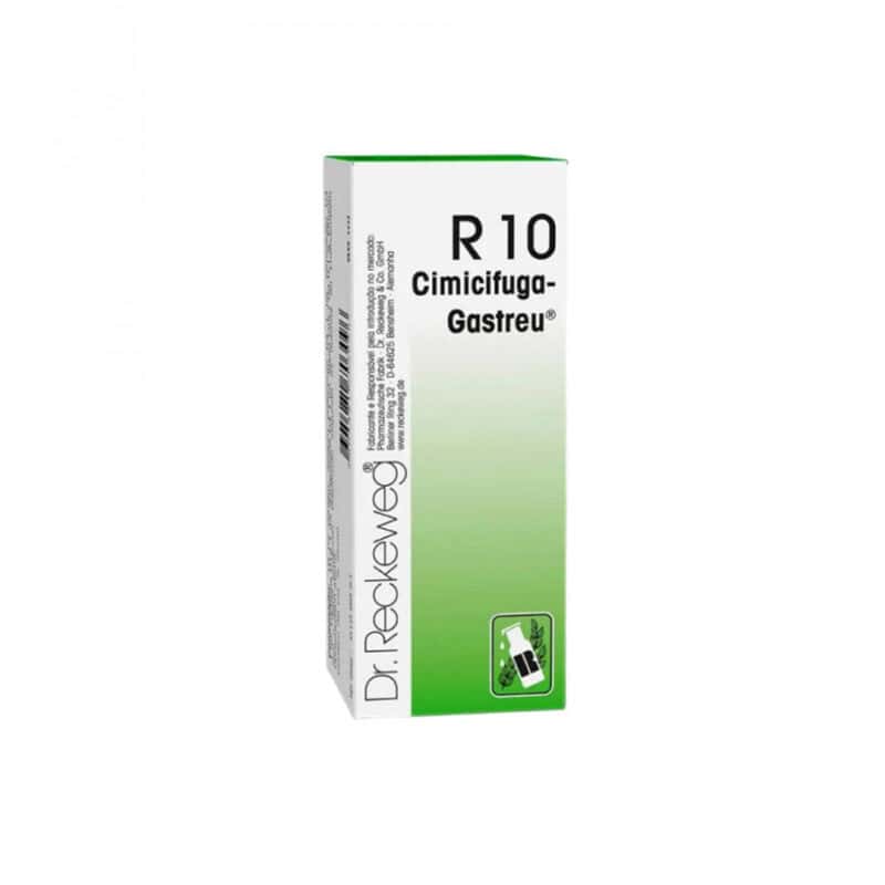 R10 Cimicifuga-Gastreu Gotas Orais 50ml Dr. Reckeweg, produto em gotas orais com fórmula homeopática.