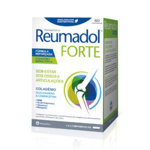 Reumadol Forte 60 comprimidos Farmodiética, suplemento alimentar para articulações com glucosamina, condroitina, MSM, vitamina C e manganês.
