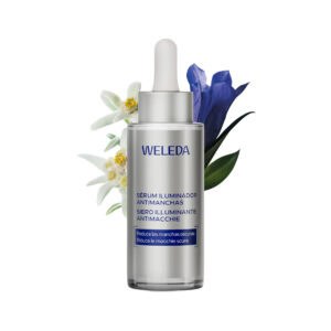 Sérum Redensificante Iluminador Anti-Manchas 30ml Weleda para cuidado facial com ação iluminadora e uniformizadora.