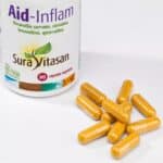 Aid-Inflam 30 Cápsulas Sura Vitasan, suplemento com boswellia, curcuma, quercetina e bromelina.