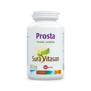 Prosta 60 Cápsulas Sura Vitasan, suplemento alimentar para o bem-estar masculino e cuidado da próstata.