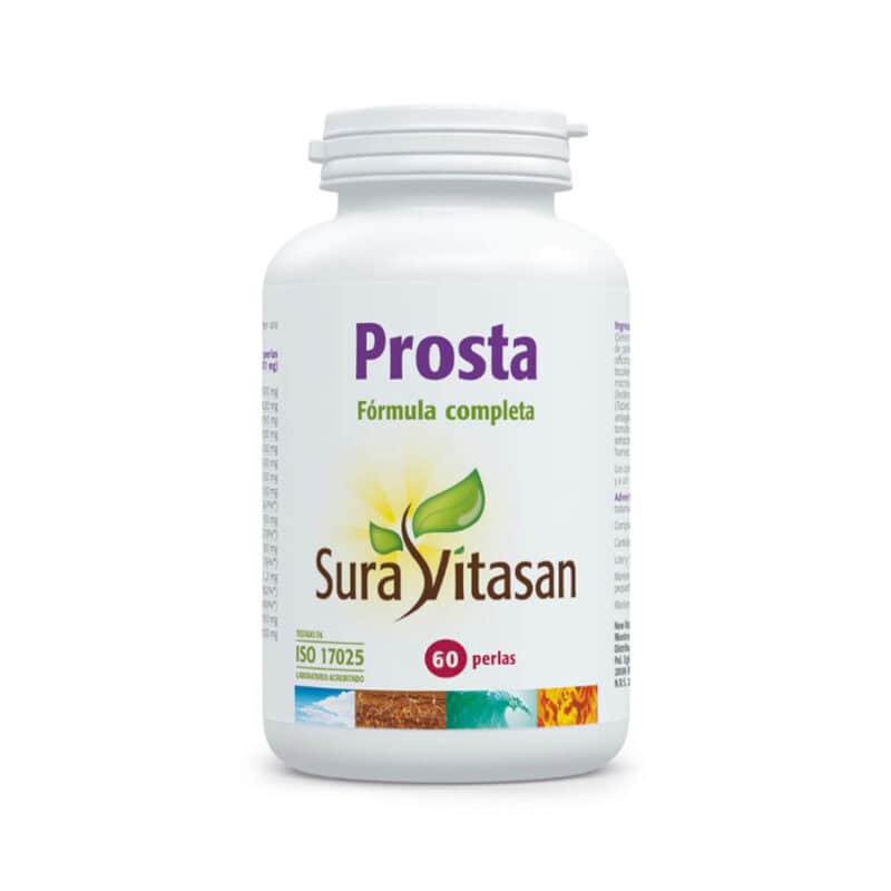 Prosta 60 Cápsulas Sura Vitasan, suplemento alimentar para o bem-estar masculino e cuidado da próstata.
