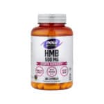 HMB 500mg 120 Cápsulas NOW Foods, suplemento com beta-hidroxi beta-metilbutirato para apoio à rotina de treino e recuperação muscular.
