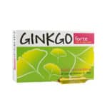 Ginkgo Forte Natiris com Ginkgo biloba e ginseng em embalagem de 20 ampolas bebíveis.