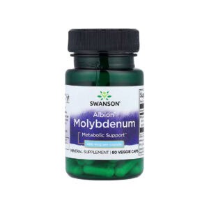 Molibdénio 400mcg 60 Cápsulas Swanson suplemento alimentar em cápsulas com molibdénio