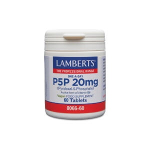 P5P 20mg Piridoxal-5-Fosfato 60 Comprimidos Lamberts suplemento alimentar com vitamina B6 ativa