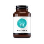 Vitamina B12 1000mcg 60 Cápsulas Viridian, suplemento vegan com metilcobalamina e adenosilcobalamina para energia e sistema nervoso.