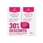 Estrofito Forte Bio Pack 2 x 30 Cápsulas Cantabria Labs com isoflavonas de soja e Bifidobacterium animalis S-EF para mulheres na menopausa.