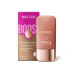 Booster Sérum Drops Bronzeador 30ml Weleda, sérum facial com pigmentos minerais, aloe vera, ácido hialurónico e óleo de alperce para um efeito bronzeado luminoso.