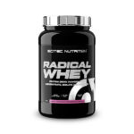 Radical Whey Chocolate Branco e Framboesa 1kg Scitec Nutrition, proteína whey em pó com concentrado e isolado de soro de leite, aminoácidos e creatina.