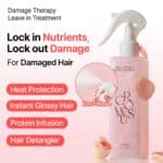 Spray de Cabelo Damage Therapy No-Wash Treatment EX 250ml Growus, tratamento capilar sem enxaguamento para cabelos secos e danificados.